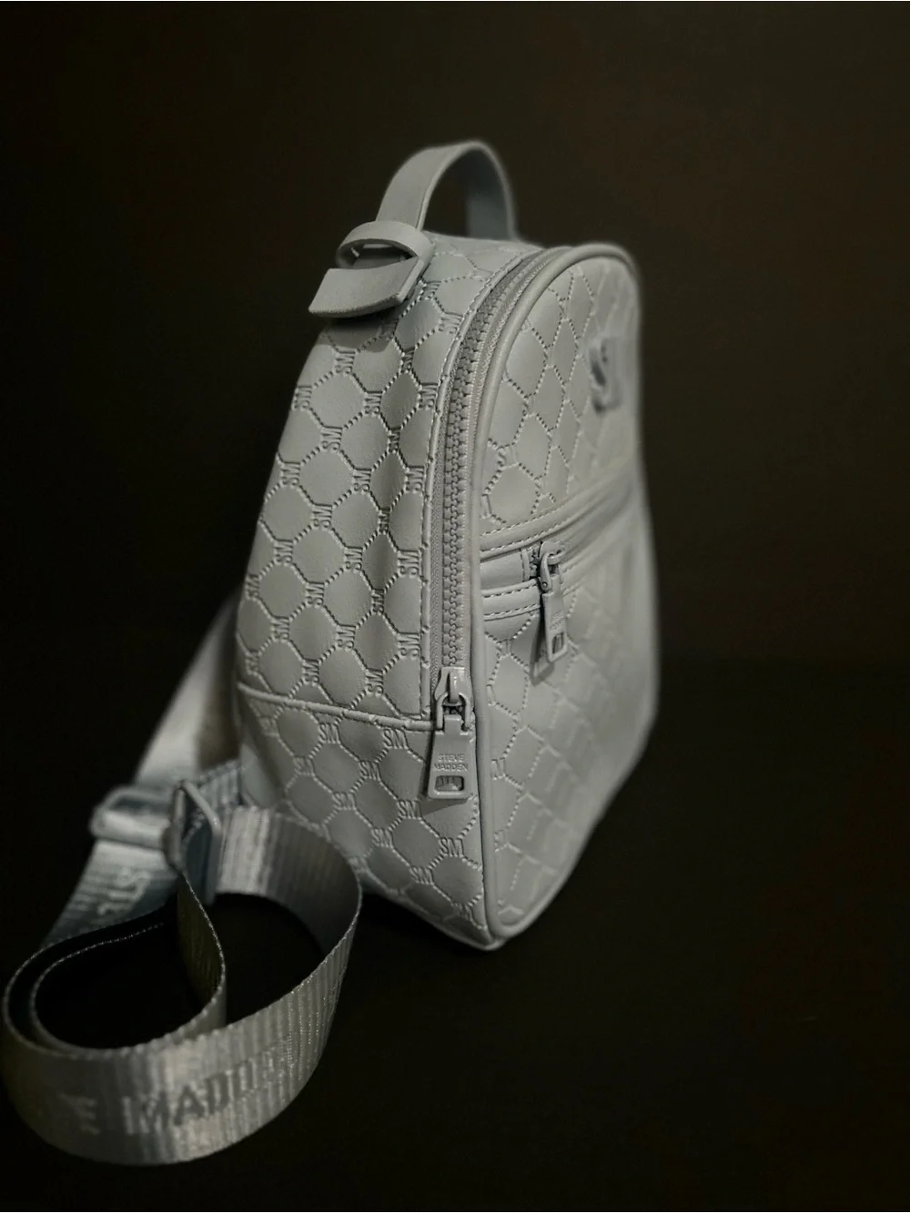 Steve Madden Quilted Mini Backpack - Gray